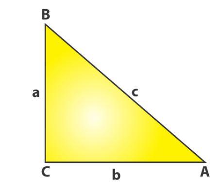مساحة المثلث القائم