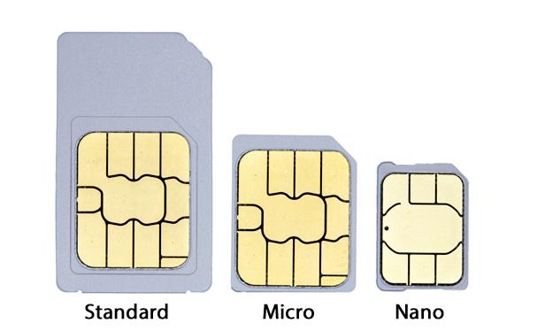 الأنواع الثلاثة لبطاقة SIM