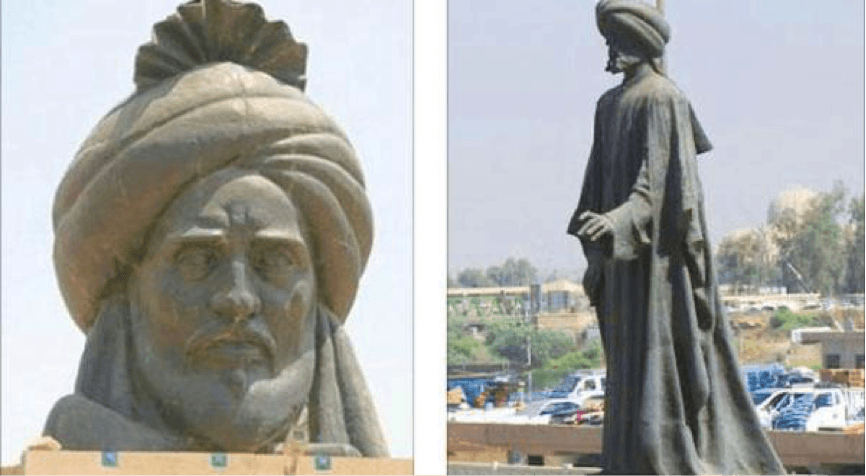 تمثال الخليفة أبو جعفر المنصور - بغداد - الأرقام العربية