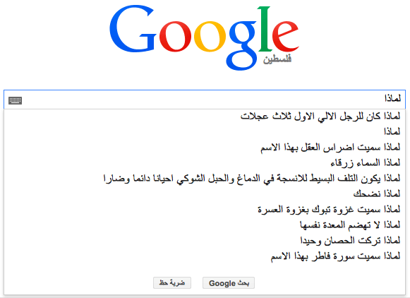 عمّ يتساءل المواطنون العرب على محرك غوغل - فلسطين