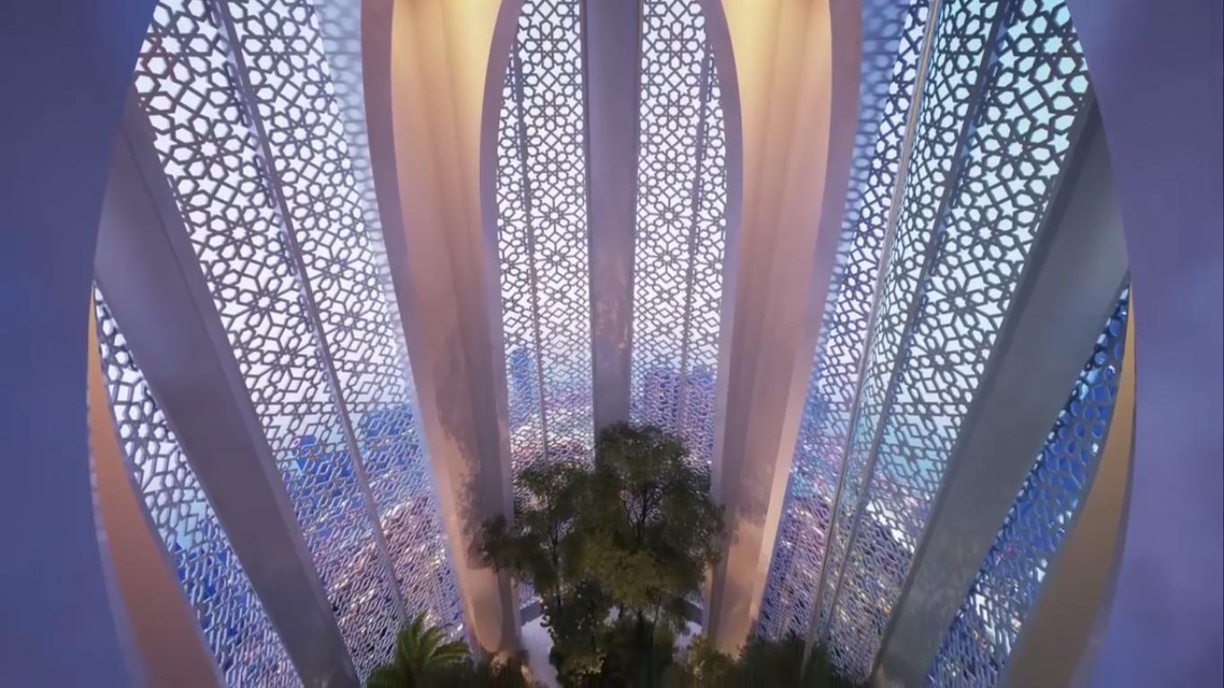 برج خور دبي - الإضاءة في البرج