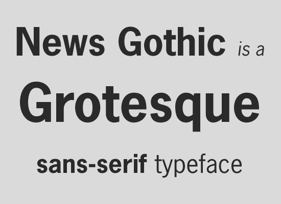 الخط News Gothic