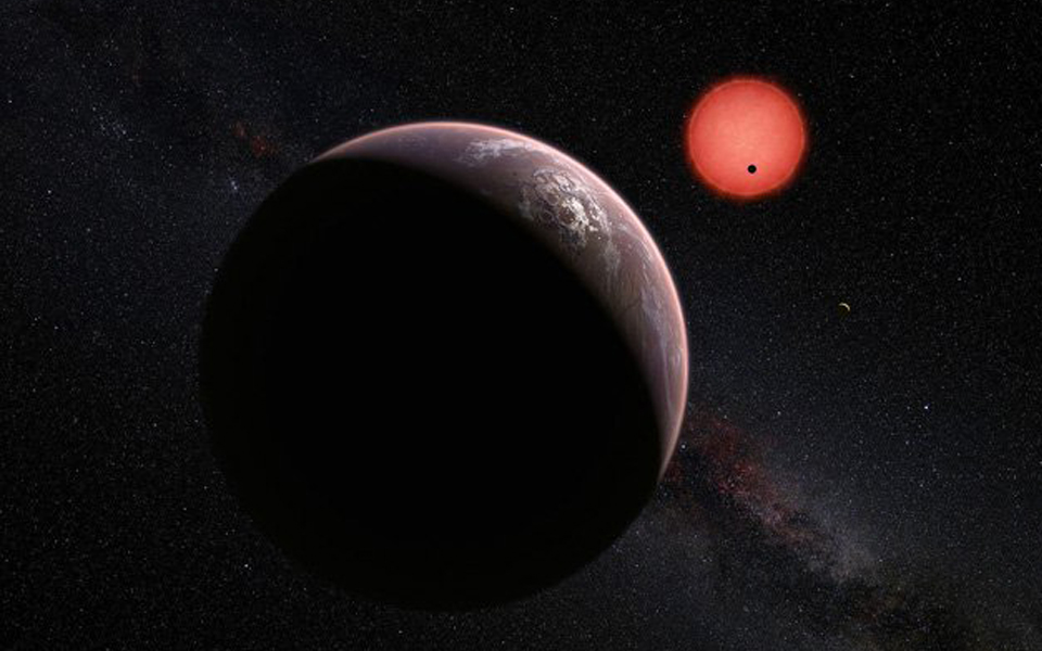 صورة تخيلية للفضاء قرب أحد كواكب المجموعة الشمسية الجديدة