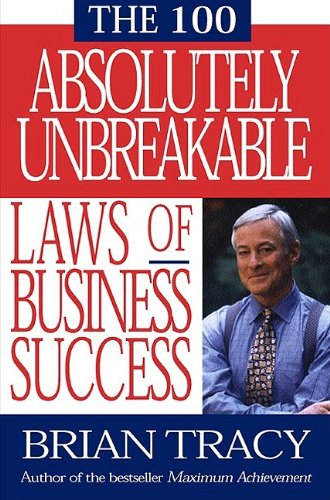 غلاف كتاب 100 قانون صارم لنجاح الأعمال التجارية لـ براين ترايسي.