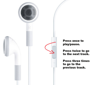 With the remote of your earbuds you can go to the next track or the previous track while listening to music or podcasts. 380x357 20 خاصية وميزة للآيباد و الآيفون معظم الناس لا تعرفها!