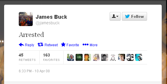 jamesbuck 10 تغريدات مؤثرة في تاريخ موقع تويتر