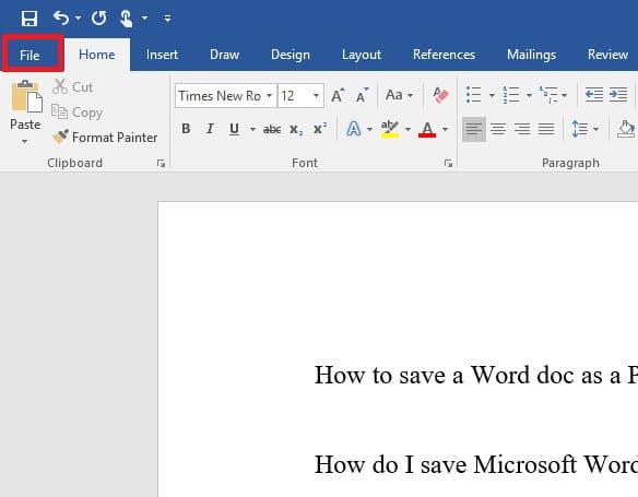 تحويل ملف وورد الى PDF