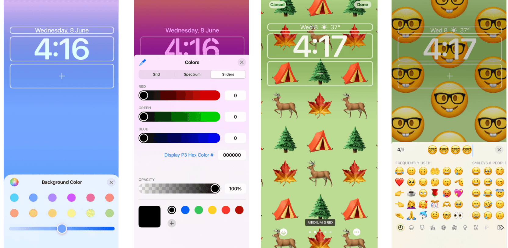 استعراض التخصيصات المتاحة لشاشات القفل في تحديث iOS 16