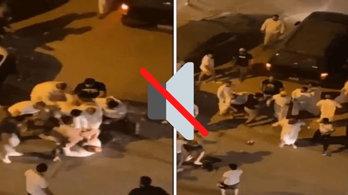 مشاجرة بين شباب كويتيين