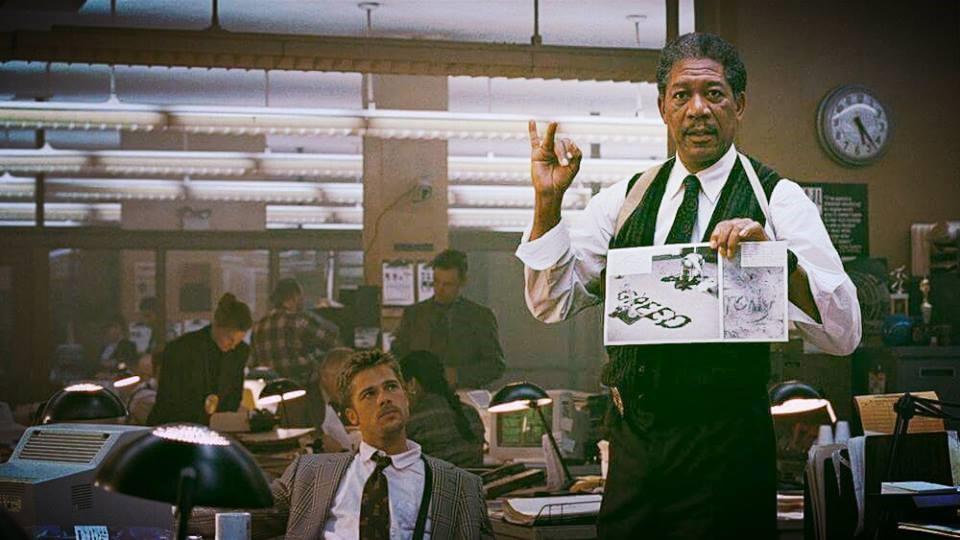 مورجان فريمان و براد بيت فيلم Se7en