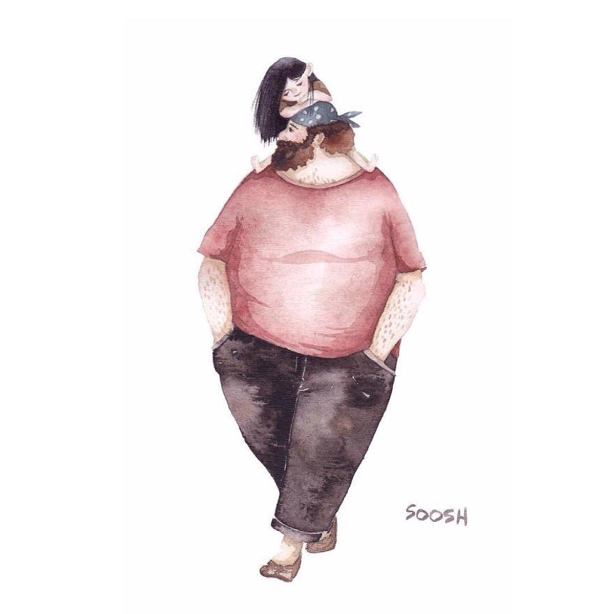 طفلة وأبيها
