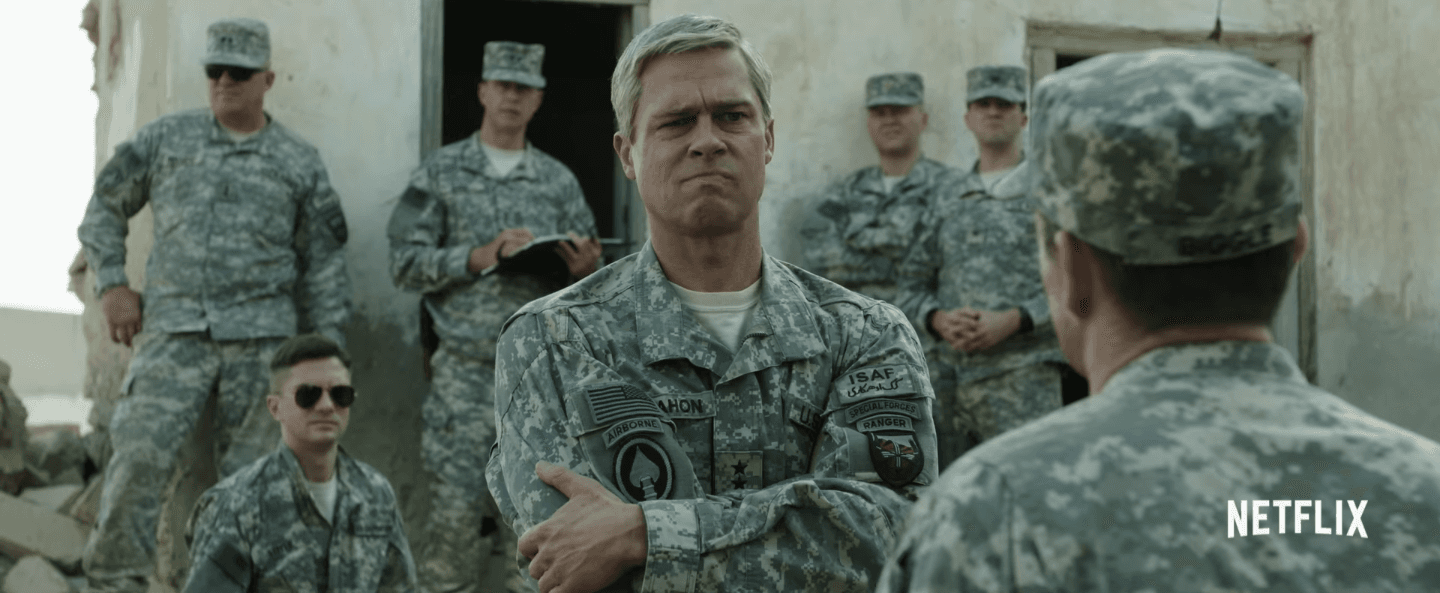 براد بيت في مشهد من فيلم War Machine