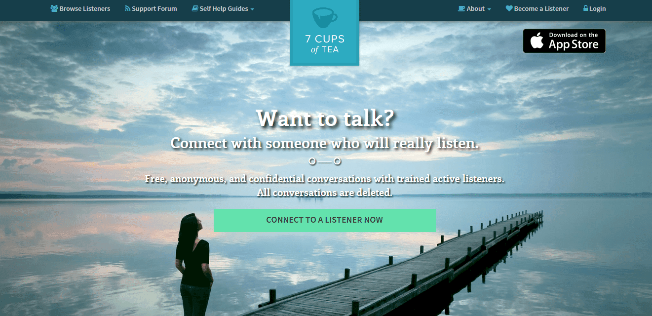 تطبيقات الصحة النفسية - Seven Cups of Tea