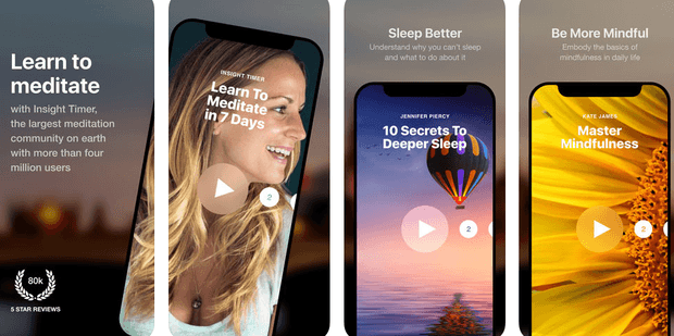  تطبيقات الصحة النفسية - Insight Timer Meditation App