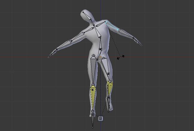 تركيب العظام الوهمية Rigging