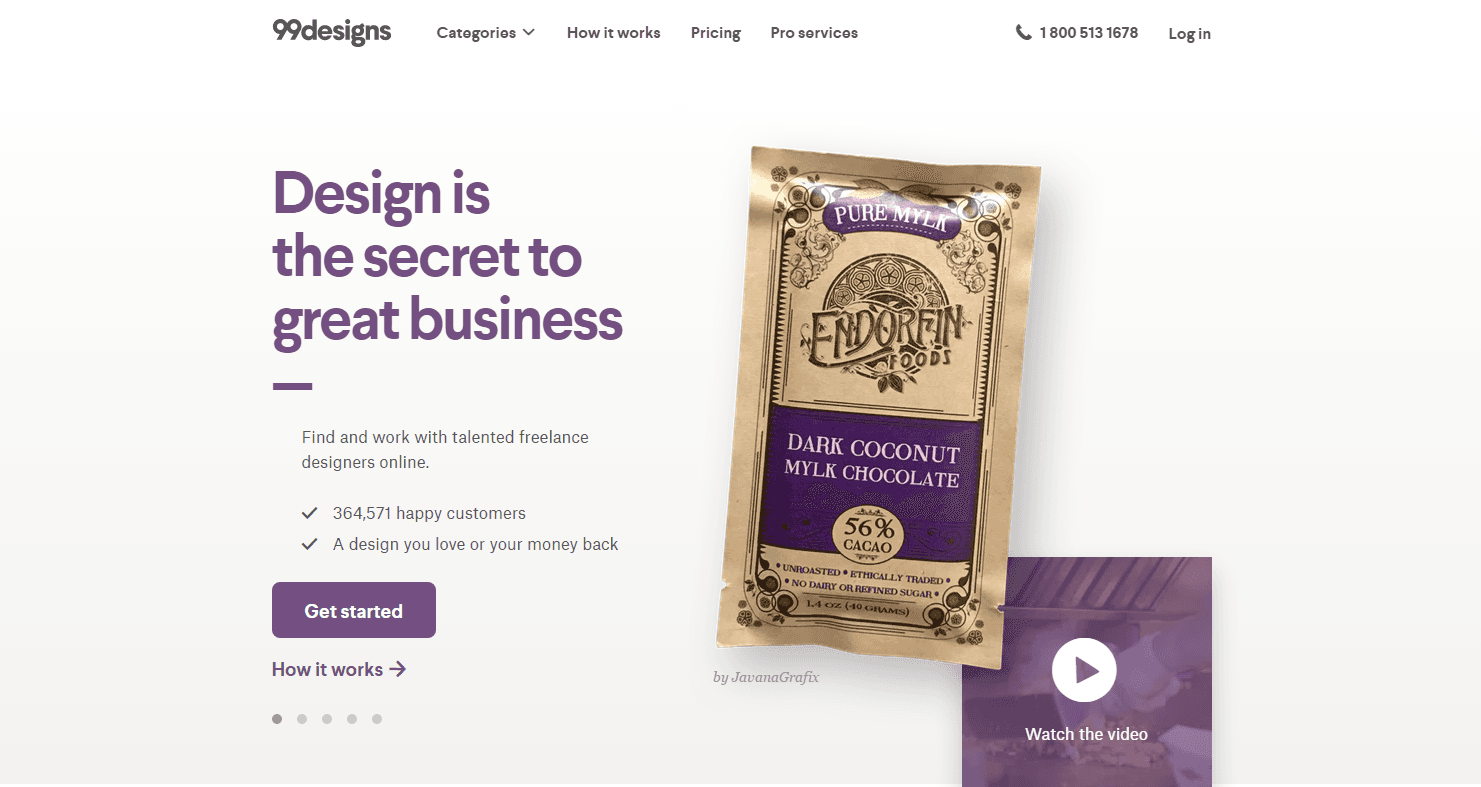 موقع 99designs لتصميم الشعارات