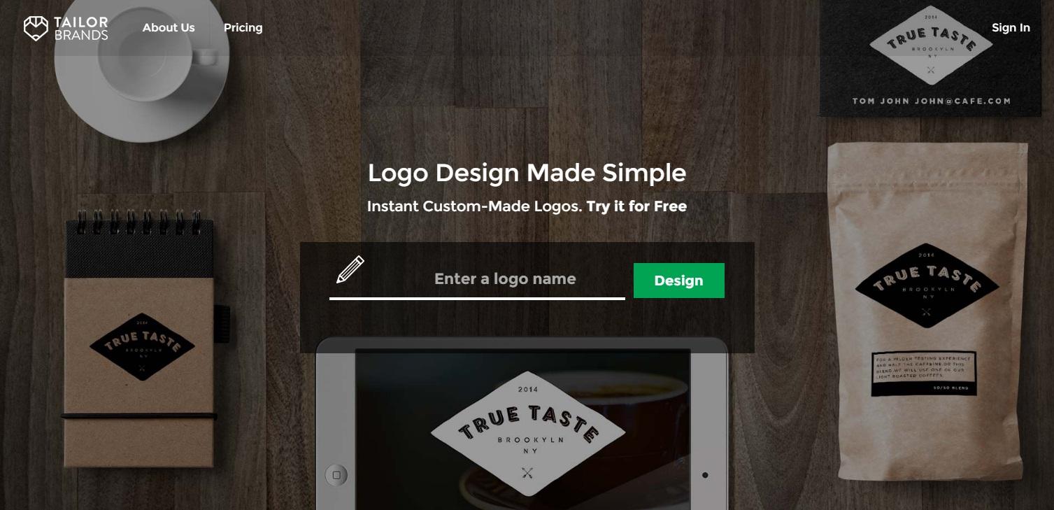 موقع Tailorbrands لتصميم الشعارات