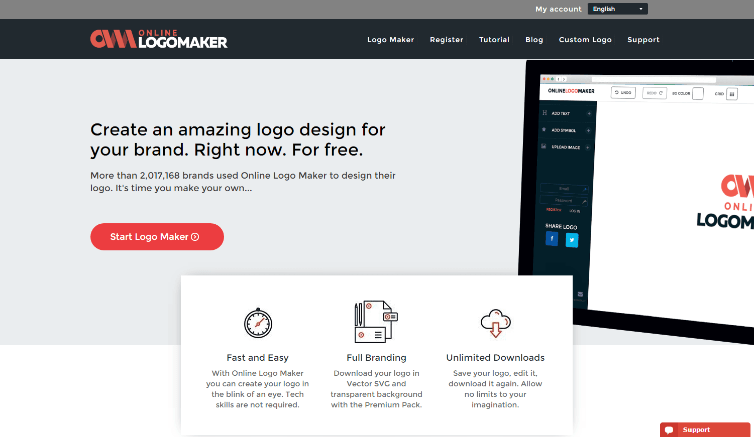 موقع Onlinelogomaker لتصميم الشعارات