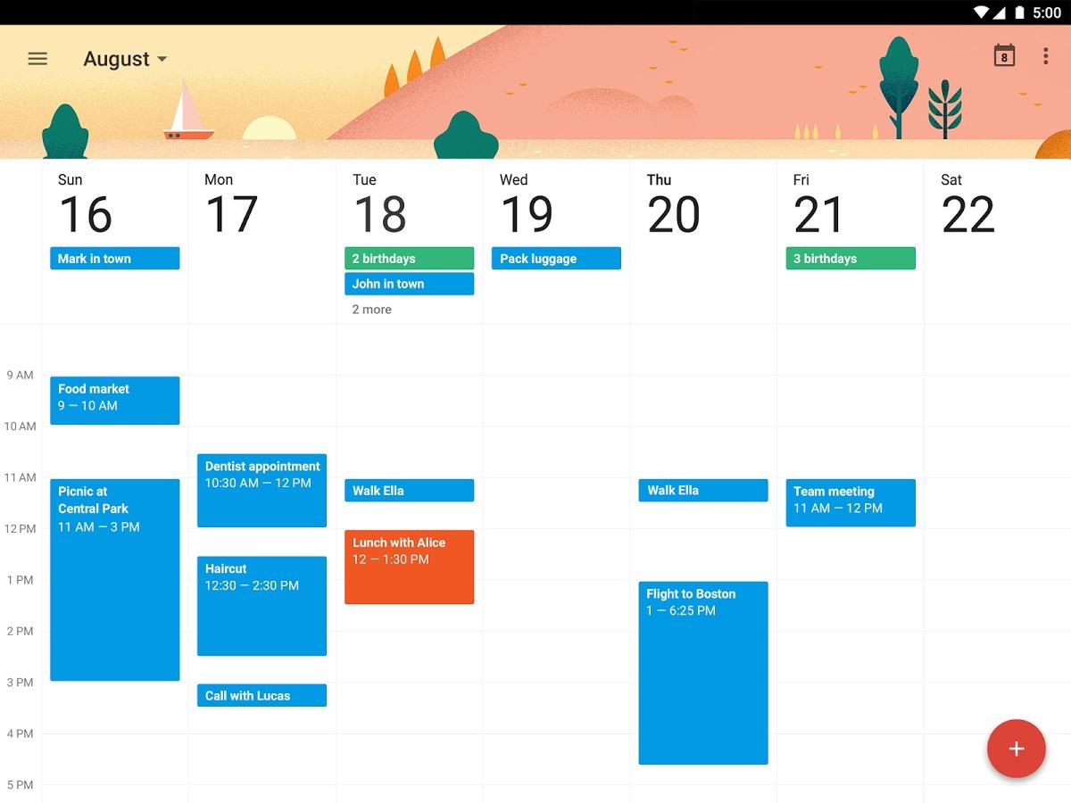 google calendar أفضل تطبيقات أندرويد