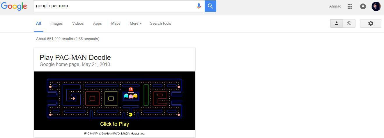 Google Pacman