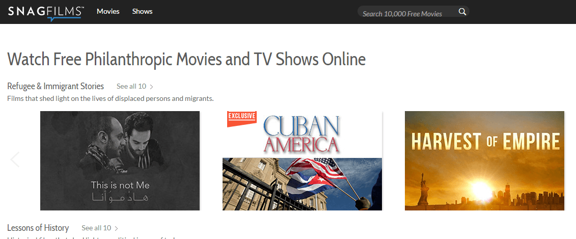 موقع SnagFilms
