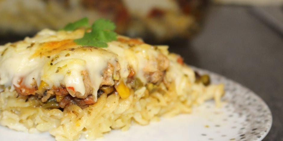 أرز بالدجاج والبشاميل