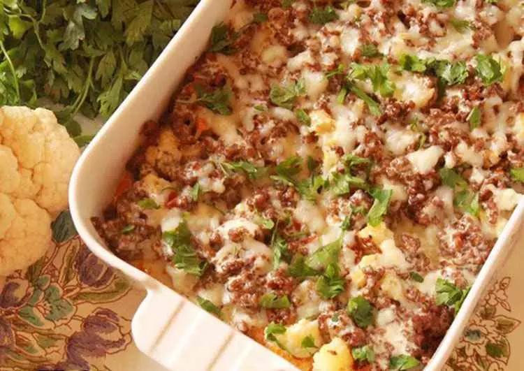 صينية القرنبيط المبروش في الفرن