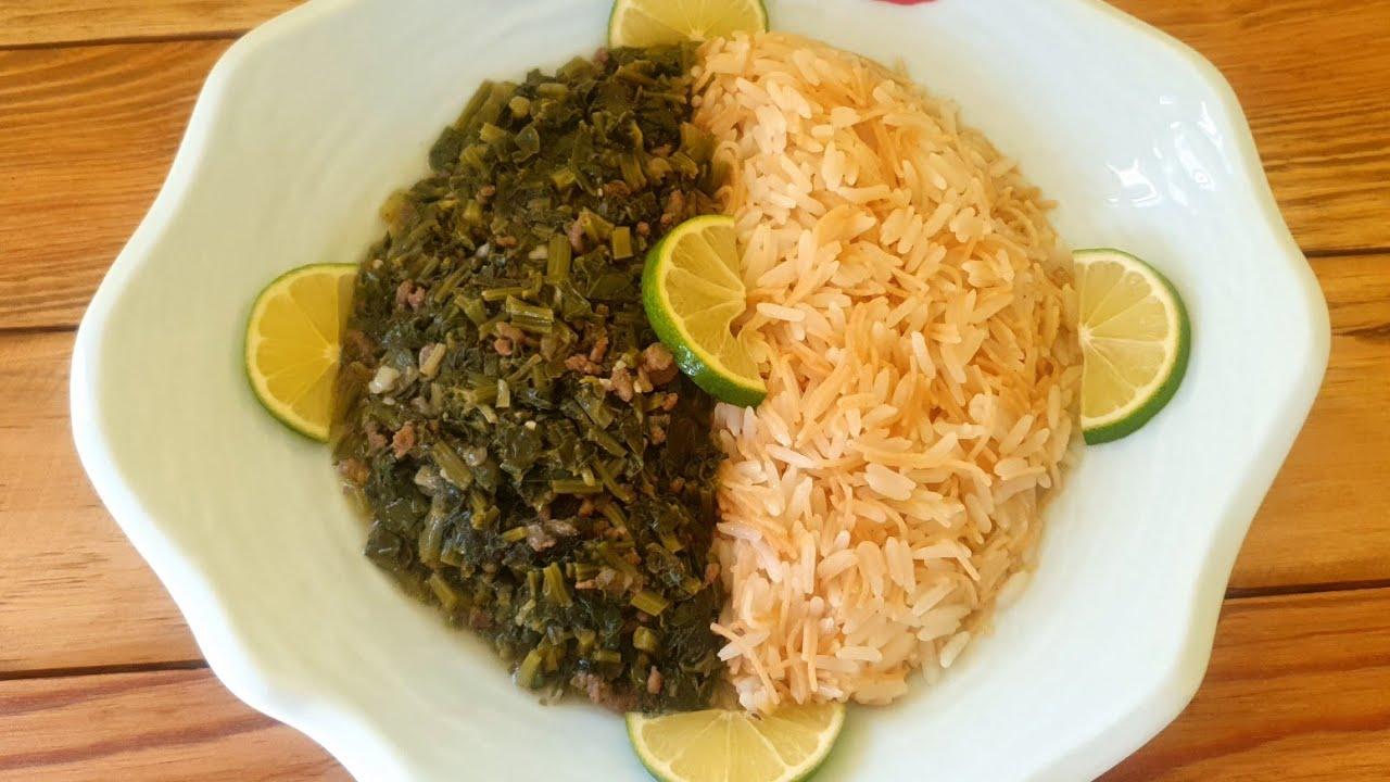 سبانخ والأرز