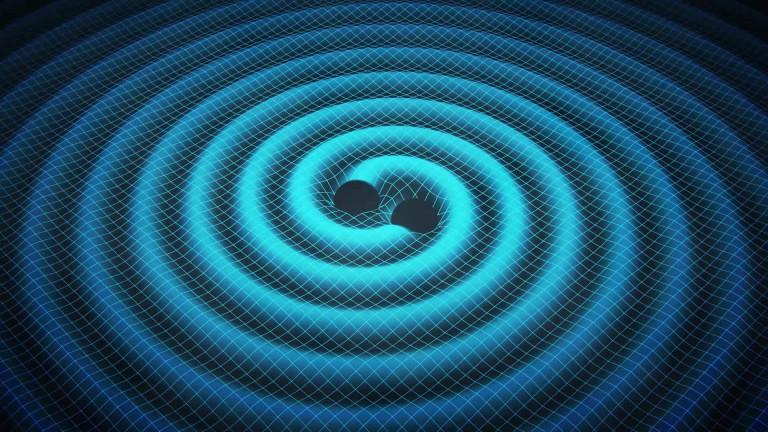 صورة عن محاكاه حاسوبية عن موجات الجاذبية