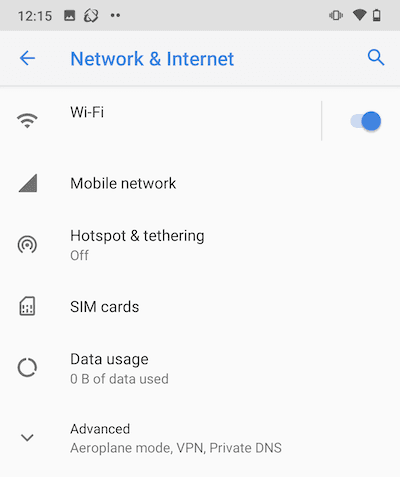 تنظيف الهاتف من الفيروسات بدون برامج مجانا Network -settings-android