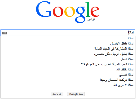 عمّ يتساءل المواطنون العرب على محرك غوغل - تونس