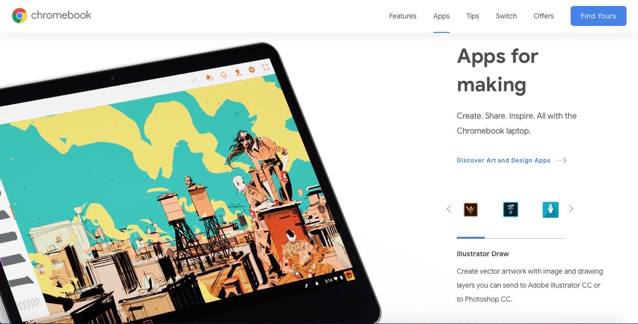تطبيقات نظام كروم او اس
