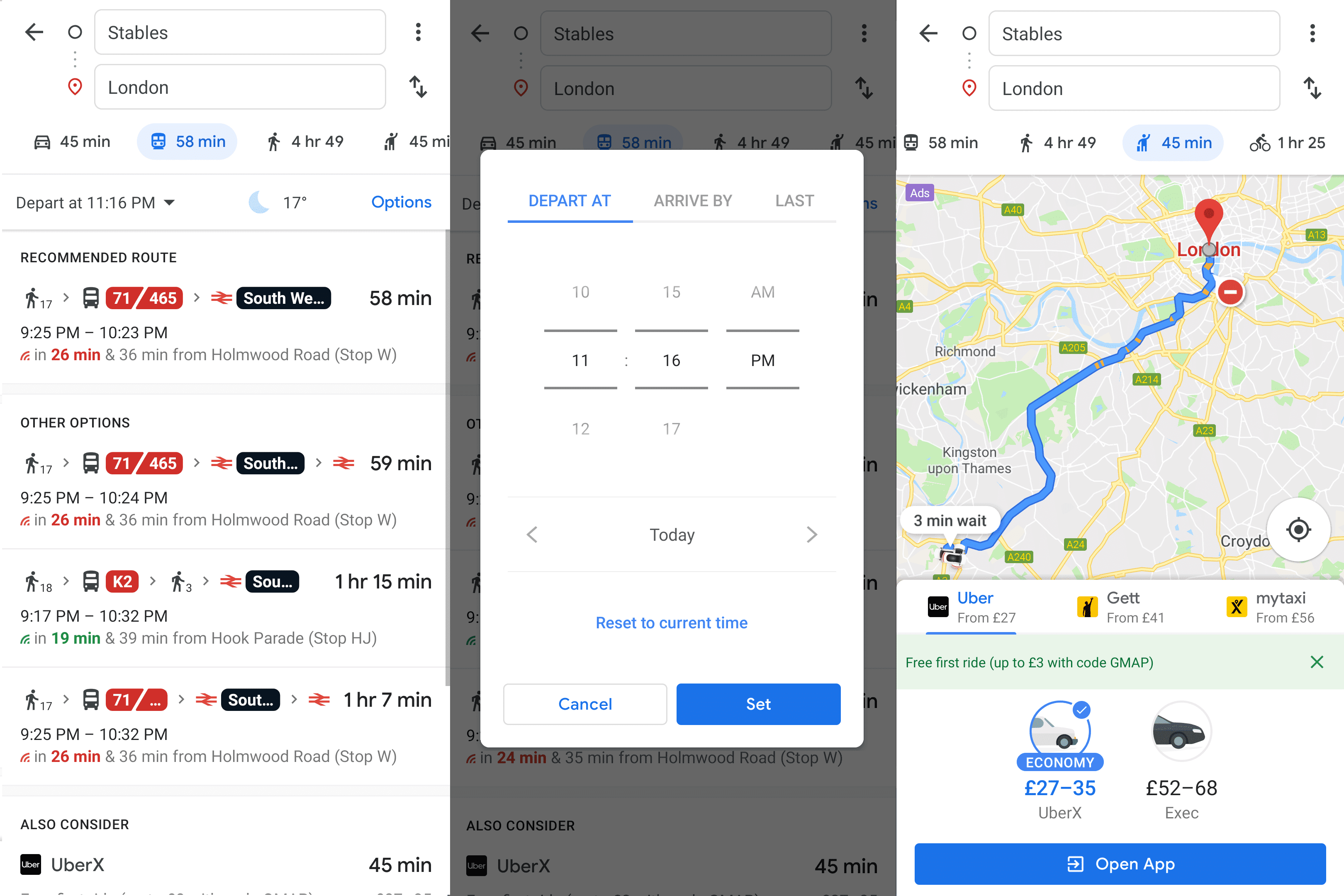 تطبيق خرائط جوجل - tain-uber
