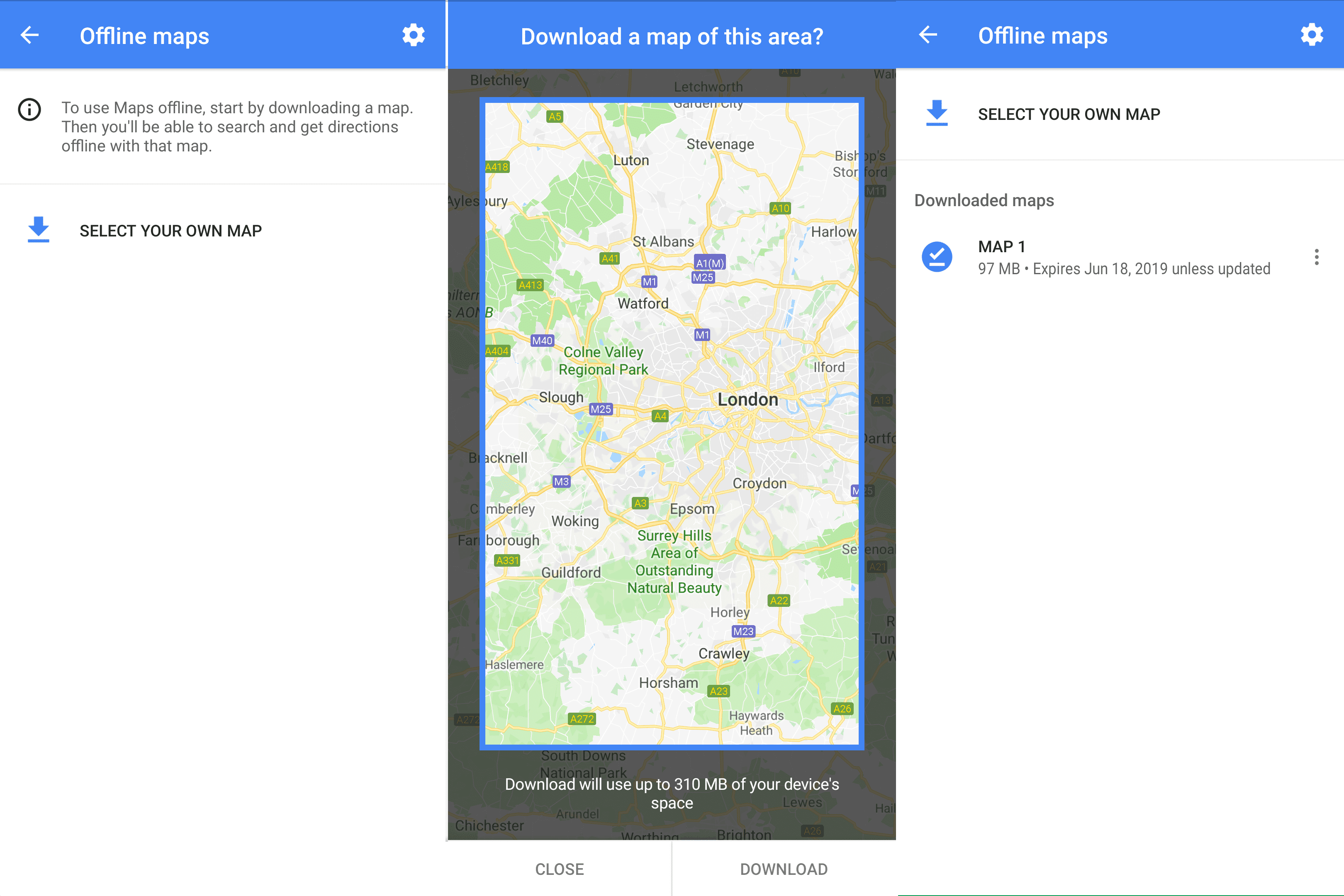 تطبيق خرائط جوجل - offline maps