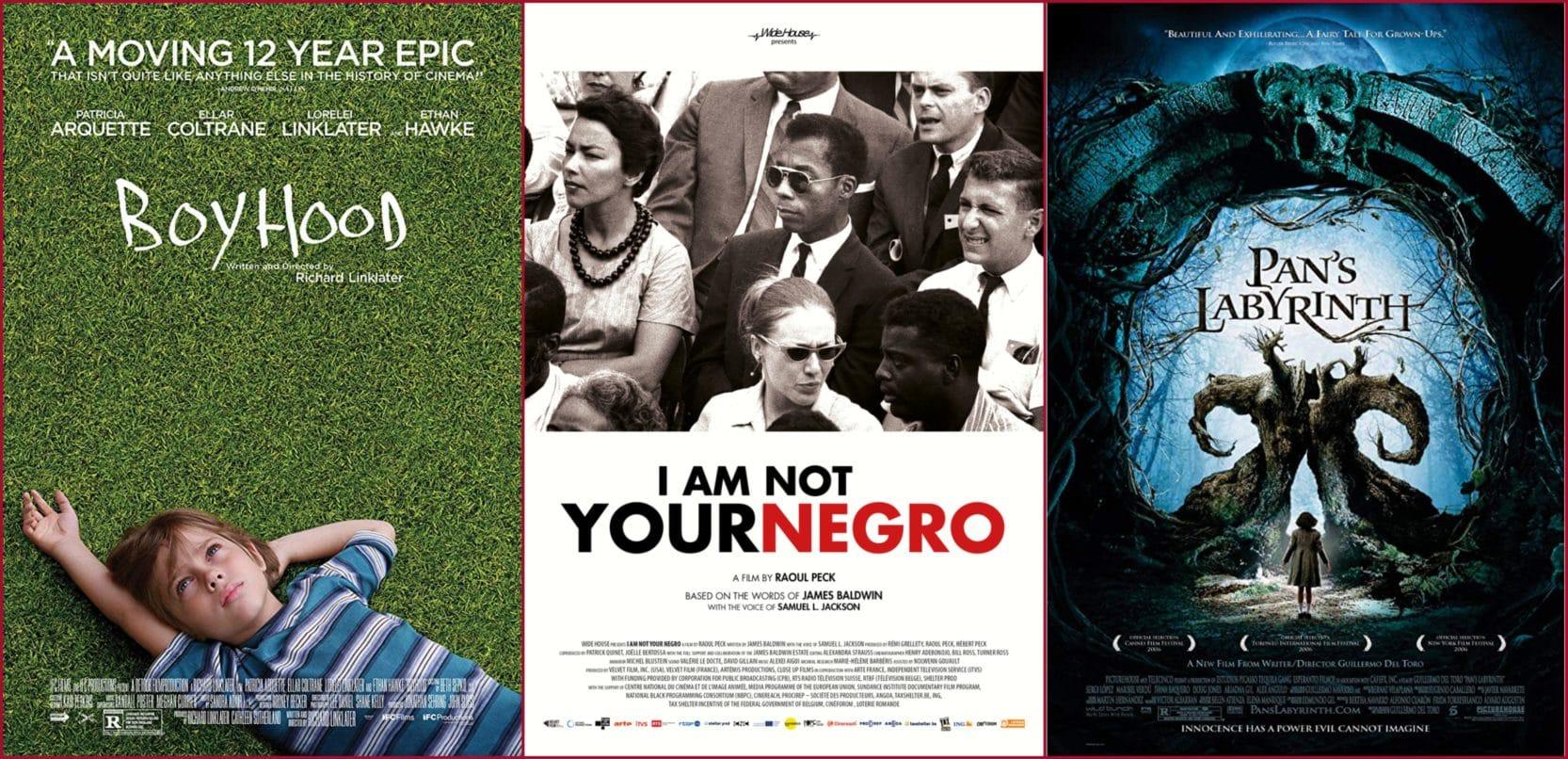 boyhood Pan's Labyrinth I am not your negro posters