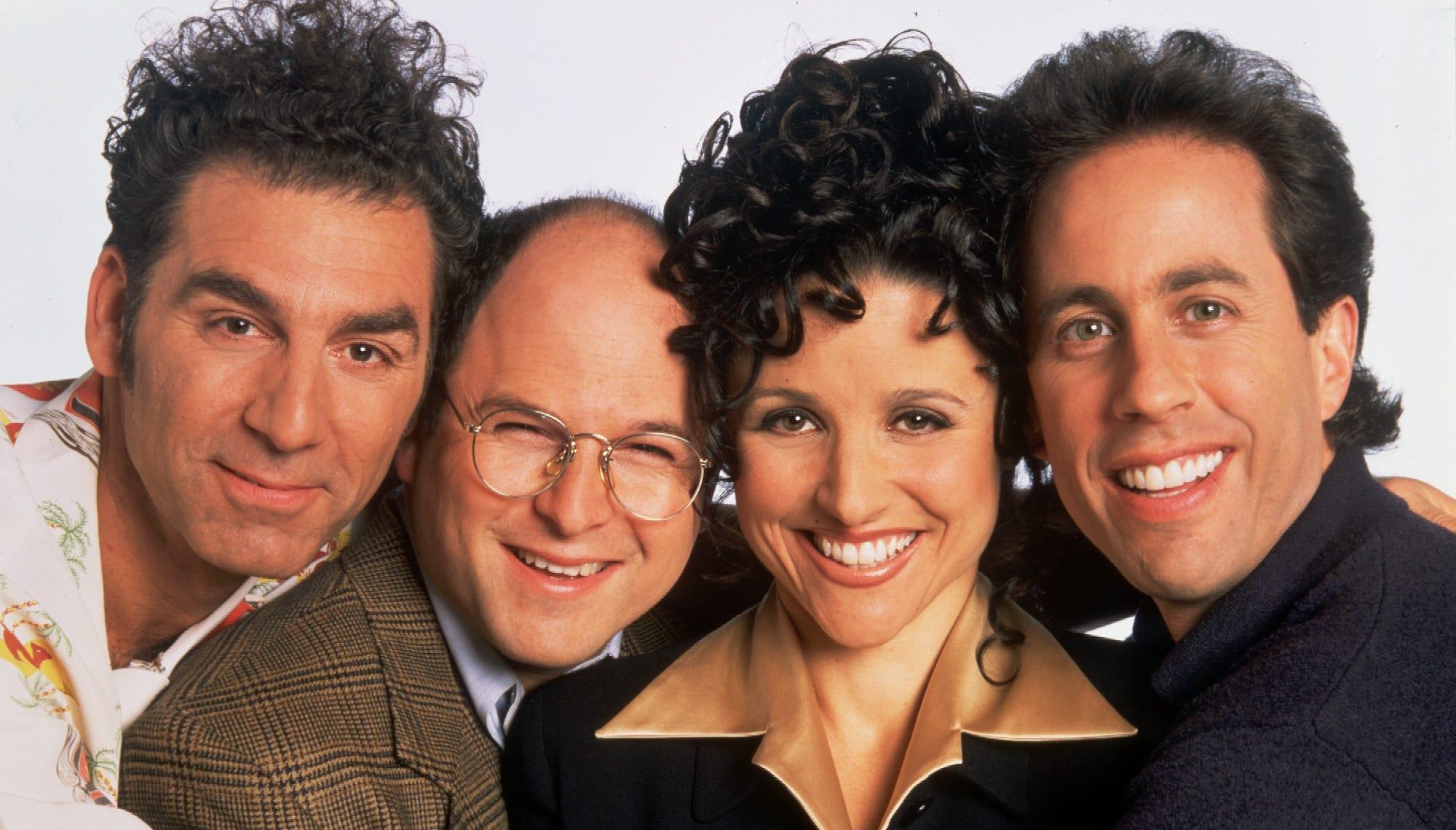 أبطال مسلسل Seinfeld جيري ساينفيلد، جوليا لوي دريفوس، مايكل ريتشاردز، جيسون الكسندر