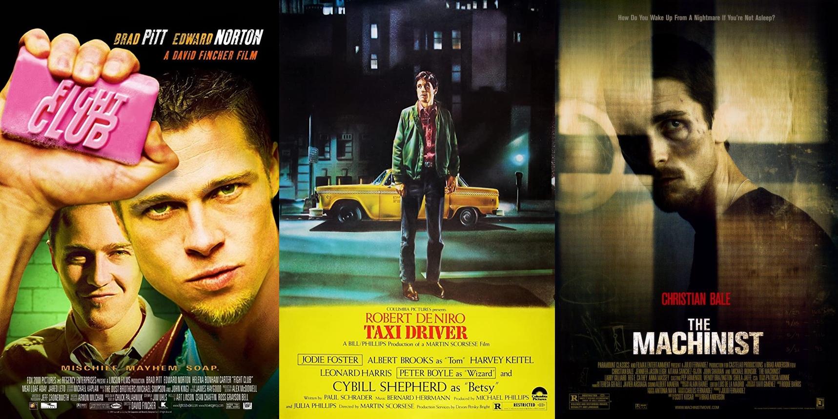 Taxi driver & Fight club & The machinist أفلام عن الأرق