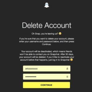 حذف حساب سناب شات Snapchat نهائيا بسهولة