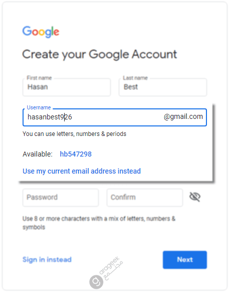 google-signup-username