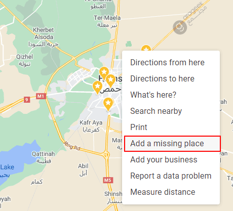 google maps add missing location