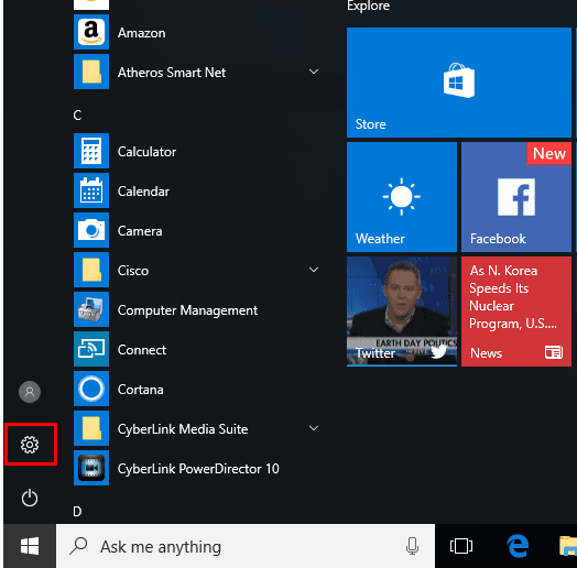  windows10 settings icon