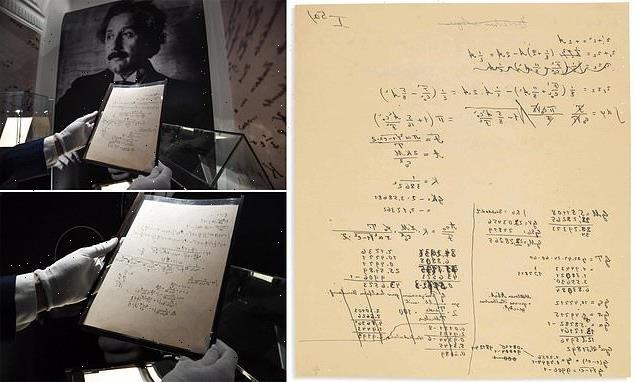 مخطوطة نادرة للعالم إنشتاين حاول فيها شرح لغز كوني من خلال النسبية العامة مطروحة للبيع في مزاد