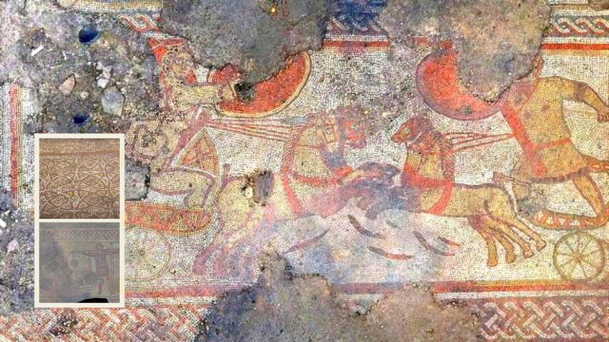 اكتشاف لوحة فسيفساء رومانية يذهل علماء الآثار في بريطانيا
