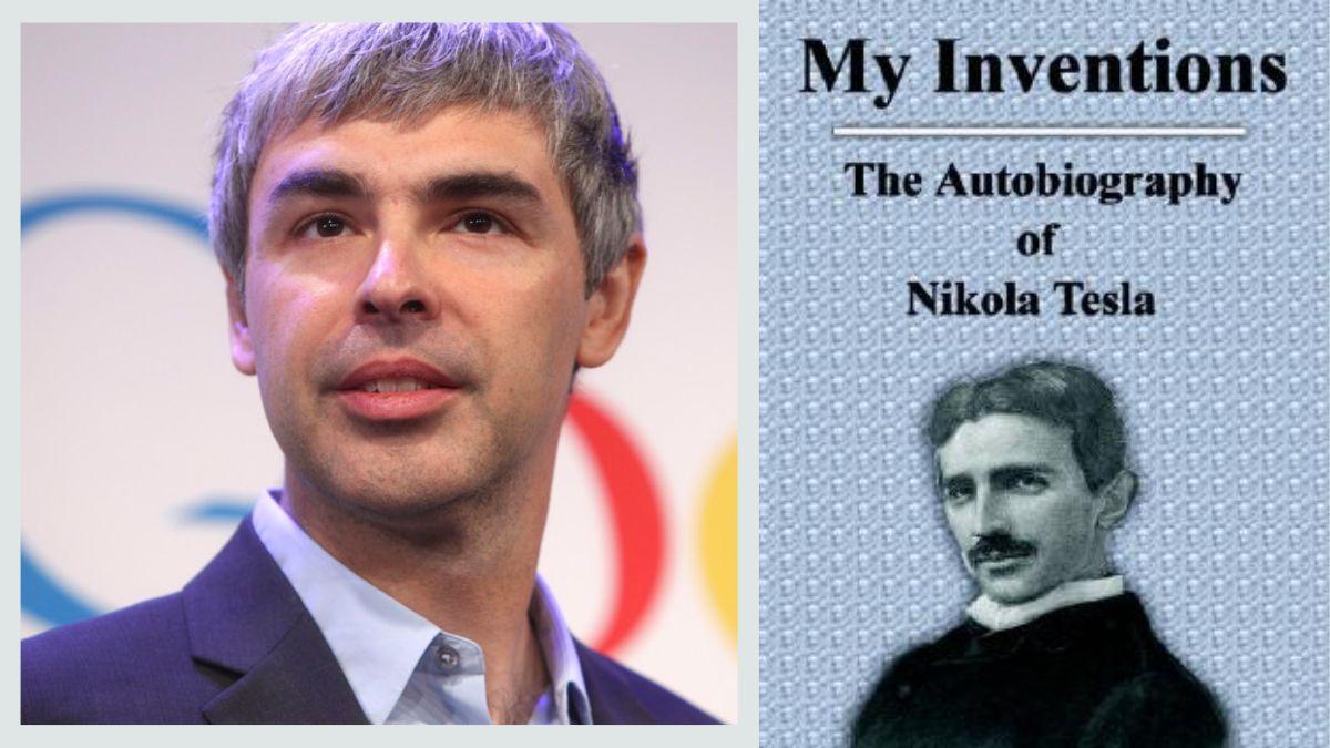 لاري بيج وكتاب "اختراعاتي: السيرة الذاتية لنيكولا تيسلا"