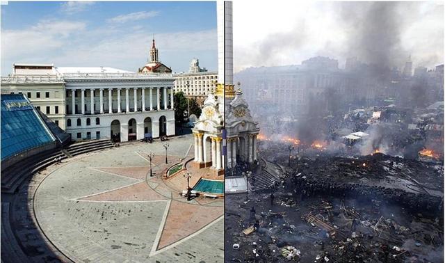 قبل وبعد الحرب.. صور توضح المعاناة التي وصلت إليها أوكرانيا بسبب الحرب مع روسيا