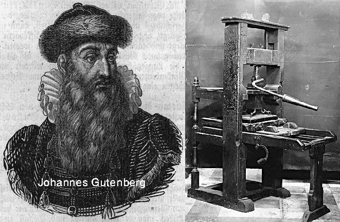 جوناس جتنبيرج Johannes Gutenberg اول طابعة