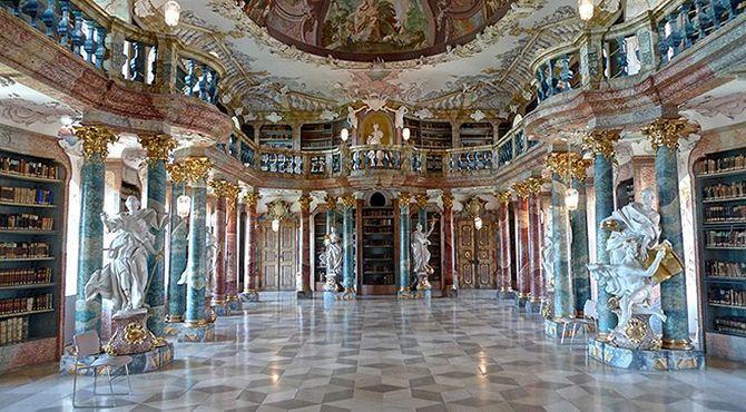 Wiblingen-monastery-library-in-Ulm-Germany