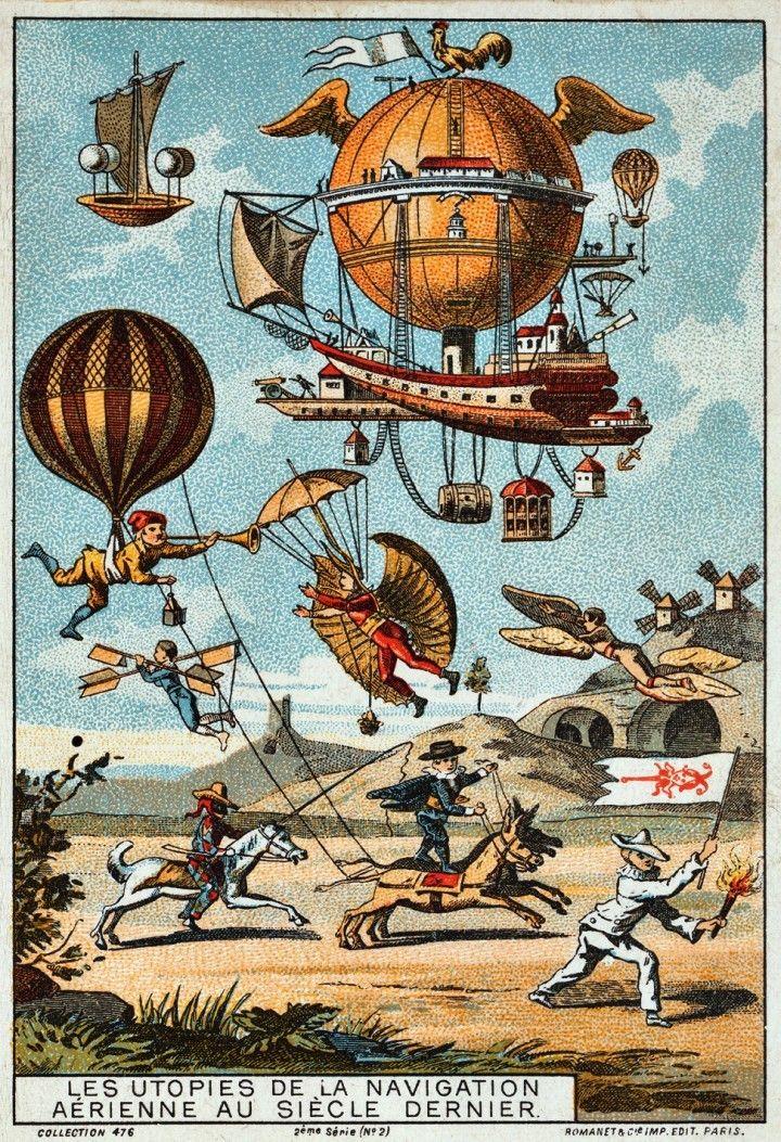 Early Utopian flying machines, France, 1890-1900