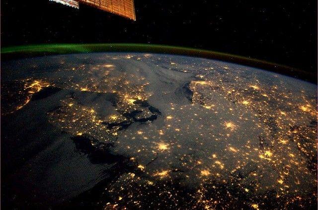 صورة التقطها أندريه من محطة الفضاء الدولية لأوروبا الشمالية