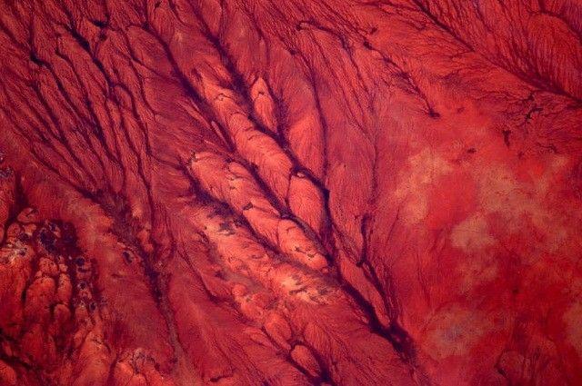 صورة التقطها أندريه من محطة الفضاء الدولية للصحراء الصومالية